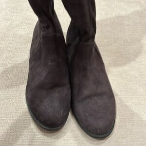 💥A new day knee-high faux suede leather brown boots size 7.5